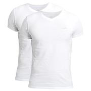 Gant 2P Basic V-Neck T-Shirt Hvit bomull Medium Herre