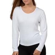 Trofe Bamboo Solids Longsleeve Top Hvit Bambus X-Large Dame