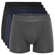 Resteröds 5P Gunnar Bamboo Boxer Grå/Blå Large Herre