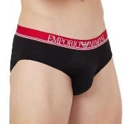 Emporio Armani Mesh Microfiber Brief Svart polyamid Large Herre