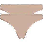 Calvin Klein Truser 2P One Cotton Stretch Thong Beige bomull Large Dam...