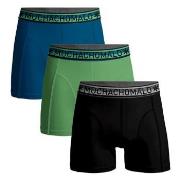 Muchachomalo 3P Cotton Stretch Solid Color Boxer Blå/Grønn bomull Smal...