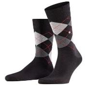 Burlington Strømper Manchester Mercerised Cotton Sock Svart/Rutet Str ...