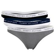 Tommy Hilfiger Truser 3P Recycled Essentials Thong Svart/Grå Medium Da...