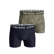 Björn Borg 2P Cotton Stretch Shorts 2112 Grønn bomull XX-Large Herre