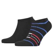 Tommy Hilfiger Strømper 2P Men Breton Stripe Sneaker Socks Svart Str 3...