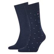 Tommy Hilfiger Strømper 2P Men Dot Socks Marine Str 39/42 Herre