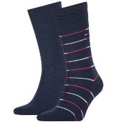 Tommy Hilfiger Strømper 2P Men Tommy Stripe Socks Marine Str 39/42 Her...