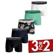 Björn Borg 5P Essential Shorts 2115 Svart blomstre bomull X-Large Herr...