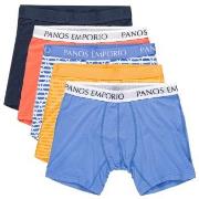 Panos Emporio 5P Bamboo Cotton Boxers Blå/Oransje Large Herre