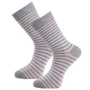 Trofe Bamboo Stripe Socks Strømper 2P Grå Str 39/42 Dame