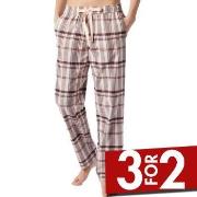 Schiesser Mix and Relax Long Flannel Pants Aprikos bomull 40 Dame