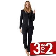Schiesser Contemporary Nightwear Interlock Pyjama Svart 44 Dame