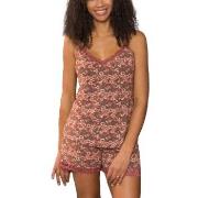 Trofe Flora Boxer Pyjama Mixed viskose XX-Large Dame