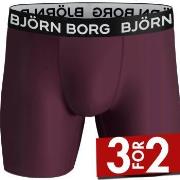 Björn Borg 2P Performance Boxer 1572 Blå/Lila polyester Large Herre