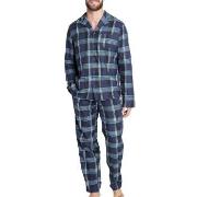 Jockey Woven Pyjama Blå/Lysblå XX-Large Herre