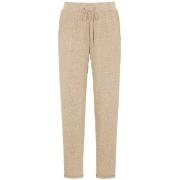 Damella Knitted Lounge Pants Beige X-Large Dame