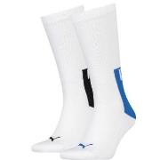 Puma Strømper 2P Men Logo Block Crew Sock Hvit Str 39/42 Herre