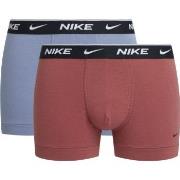 Nike 2P Everyday Cotton Stretch Trunk Rød/Lilla bomull Small Herre