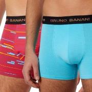 Bruno Banani 2P Connect Boxer Rød/Blå  bomull Small Herre