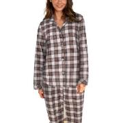 Lady Avenue Cotton Flannel Pyjamas Rød/Grønn bomull X-Large Dame