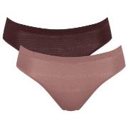 Sloggi Truser 2P ZERO Motion Ultra High Leg Brief Brun polyester X-Lar...