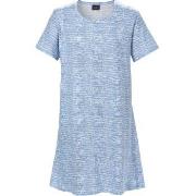 Trofe Croco Big T-Shirt Dress Blå Mønster bomull Medium Dame
