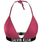 Calvin Klein Instense Power Triangle Bikini Top Rosa nylon X-Large Dam...