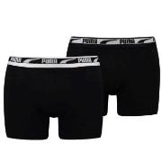Puma 2P Men Multi Logo Boxer Svart bomull Large Herre