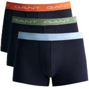 Gant 3P Cotton Trunks Marine/Blå bomull XX-Large Herre