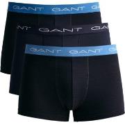 Gant 3P Cotton Trunks Svart/Blå bomull Large Herre
