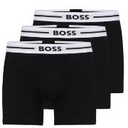 BOSS 3P Solid Cotton Bold Boxer Svart bomull Medium Herre