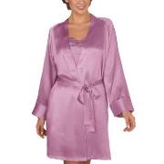 Lady Avenue Pure Silk Short Kimono Rosa silke Medium Dame