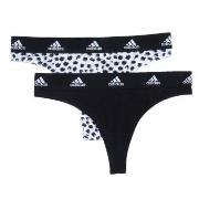 adidas Truser 2P Underwear Brazilian Thong Svart/Hvit bomull Small Dam...