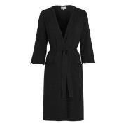 Damella Viscose Plain Wave Robe Svart Bambus Medium Dame