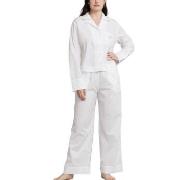Polo Ralph Lauren Long Sleeve Pyjamas Set Hvit bomull Medium Dame