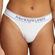Polo Ralph Lauren Truser Mid Rise Thong Hvit Large Dame