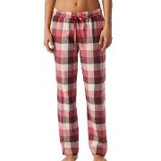 Schiesser Mix and Relax Long Flannel Pants Rød Mønster  bomull 44 Dame