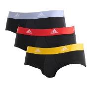 adidas 3P Active Flex Cotton Brief Svart/Gul bomull Medium Herre