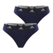 adidas Truser 2P Underwear Brazilian Thong Marine bomull Small Dame