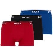 BOSS 6P Cotton Stretch Trunks Svart/Blå bomull XX-Large Herre