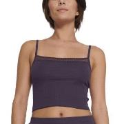 Sloggi GO Ribbed Crop Top Mørkelilla bomull Large Dame