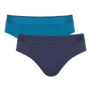 Sloggi 2P Men Ever Airy Brief C2P Marine/Blå bomull X-Large Herre