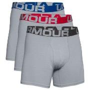 Under Armour 3P Charged Cotton 6in Boxer Grå Large Herre