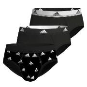 adidas 3P Active Flex Cotton Brief Svart/Hvit bomull Small Herre