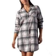 Trofe Flannel Nightdress Rutet bomull Large Dame