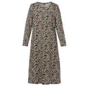 Trofe Zebra Long Sleeve Dress Mixed bomull Medium Dame