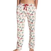 Calida Favourites Holidays Pants Christmas Edition Hvit Mønster bomull...