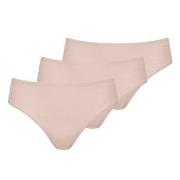 Mey Truser 3P Organic Cotton American Briefs Beige bomull 46 Dame