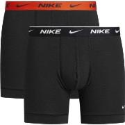 Nike 2P Cotton Stretch Boxer Brief Svart/Oransje bomull X-Large Herre